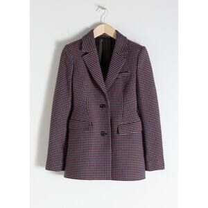 & Other Stories Houndstooth Hourglass Blazer Sz 0